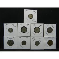 (9) coins from Cuba