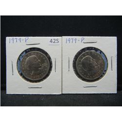 (2) 1979 Susan B. Anthony dollars