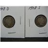 Image 3 : Barber dimes 1907s, 1908, 1908d, 1908s