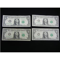 (3) $1 Federal Reserve STAR notes, (1) 2013 Federal Reserve Note