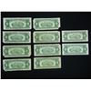 Image 8 : Ten $2 red seal U.S. note series 1953 Some Low Serial Numbers
