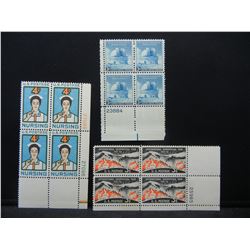 (3) Plate Block Stamps