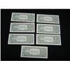 Image 8 : (7) 2001 $1 Federal Reserve * (Replacement) Notes.  Consecutive serial #'s