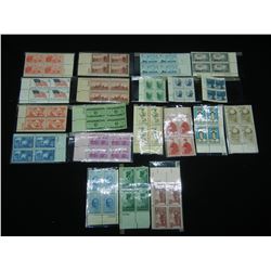 (20) 4 Stamp plated Blocks.  Mint