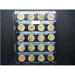 20 Wooden Nickels.  Nice mix