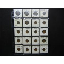 20 Canada Cents.  3 large cents