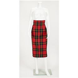 "Highland Rape" Watch-Fob MacQueen Tartan Wool High-Waisted Skirt and Pattern AW 1995