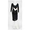 Image 1 : "The Hunger" Black Asymmetrical Slashed Dress Straight Line SS 1996
