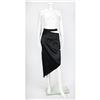 Image 1 : "The Hunger" Black Satin Hip Drop Skirt With Diagonal Hemline and Side Slit SS 1996