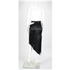 Image 2 : "The Hunger" Black Satin Hip Drop Skirt With Diagonal Hemline and Side Slit SS 1996