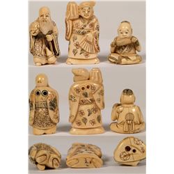 Japanese Netsuke, Signed (3 pieces)  (112771)