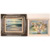 Image 1 : Autographed Original Artwork! Two Oil Paintings and One Reproduction - (Lot of 3)  (108788)