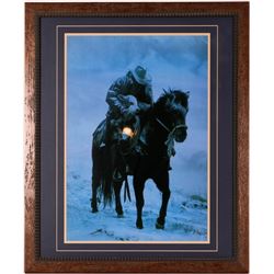 Cowboy in a Storm Print  (114383)