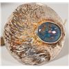 Image 2 : Australian Fire  Opal / Silver Stud Earrings and Large Silver Ring   (108786)