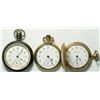 Image 1 : Antique Pocket Watches, Men's, Three Large   (114291)