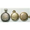Image 2 : Antique Pocket Watches, Men's, Three Large   (114291)