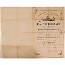 1865 Steamboat Pilot License  (107828)