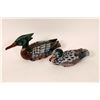 Image 1 : Two decorative wood carved ducks  (110487)