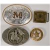 Image 1 : Texas Rangers Mini Badge + 3 Belt Buckles  (114374)