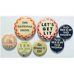 End Prohibition pin-backs  (112387)