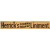 Image 1 : Herrick’s German Horse Liniment Wood Sign - Classic Antique Advertising Sign   (108297)