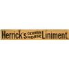 Image 1 : Herrick’s German Horse Liniment Wood Sign - Classic Antique Advertising Sign   (108297)