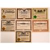 Image 1 : Seven Gilpin County, CO Mining Stock Certificates  (107850)