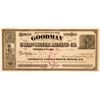 Image 1 : Goodman Gold and Silver Mining Company stock, 1874, Middle of the Great Mining Rush  (110926)
