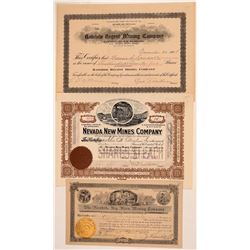 Rawhide Stock Certificates Trio  (110823)