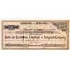 Image 1 : Bodie and Hawthorne Telephone and Telegraph Company - Signed by J. S. Cain  (110943)