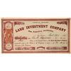 Image 1 : Land Investment Company Stock Certificate  (107758)