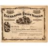 Image 1 : Excelsior Iron Works Stock Certificate, Illinois, 1893  (111338)