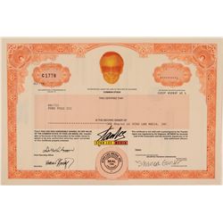 Stan Lee Media Stock Certificate  (112234)