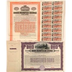 Chicago, Indianapolis & Louisville Railway Co Bond Specimens (2)  (111118)