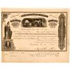 Image 1 : Cincinnati & Chicago Railroad Co Stock Certificate, 1855  (111142)