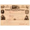 Image 1 : Cincinnati & Chicago Rail Road Co Stock, 1855, Signed by Caleb Smith  (111089)