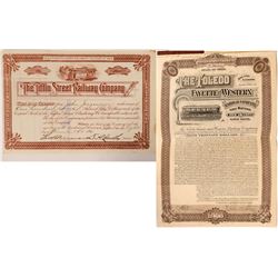 Ohio Railway stock/bond  (112989)