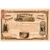 Image 1 : Bedford Rail Road  Company Stock Certificate, 1864, Rare  (111032)