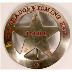 Colorado-Wyoming Railway Police badge  (112756)