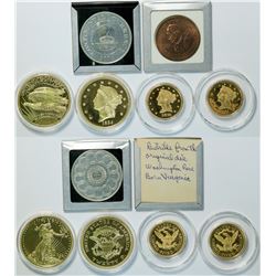 Gold Plated U.S. Coin Restrikes  (112908)