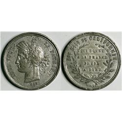 French Ransom Fund Thank You Medal  (114097)