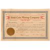 Image 1 : Gold Coin Mining Company Stock Certificate  (110887)