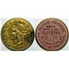 Image 1 : SHELL CARD / B-NY- Unlisted / NY, New York / Brokaw Brothers,/ $20- 1868F  (111498)