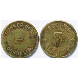 Dunker Bros., Cordelia Trade Token  (114050)