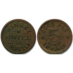 Winsby Hotel, Calpella, Cal Token  (112949)