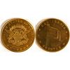 Image 1 : California Flag 34mm Brass Counter  (114049)