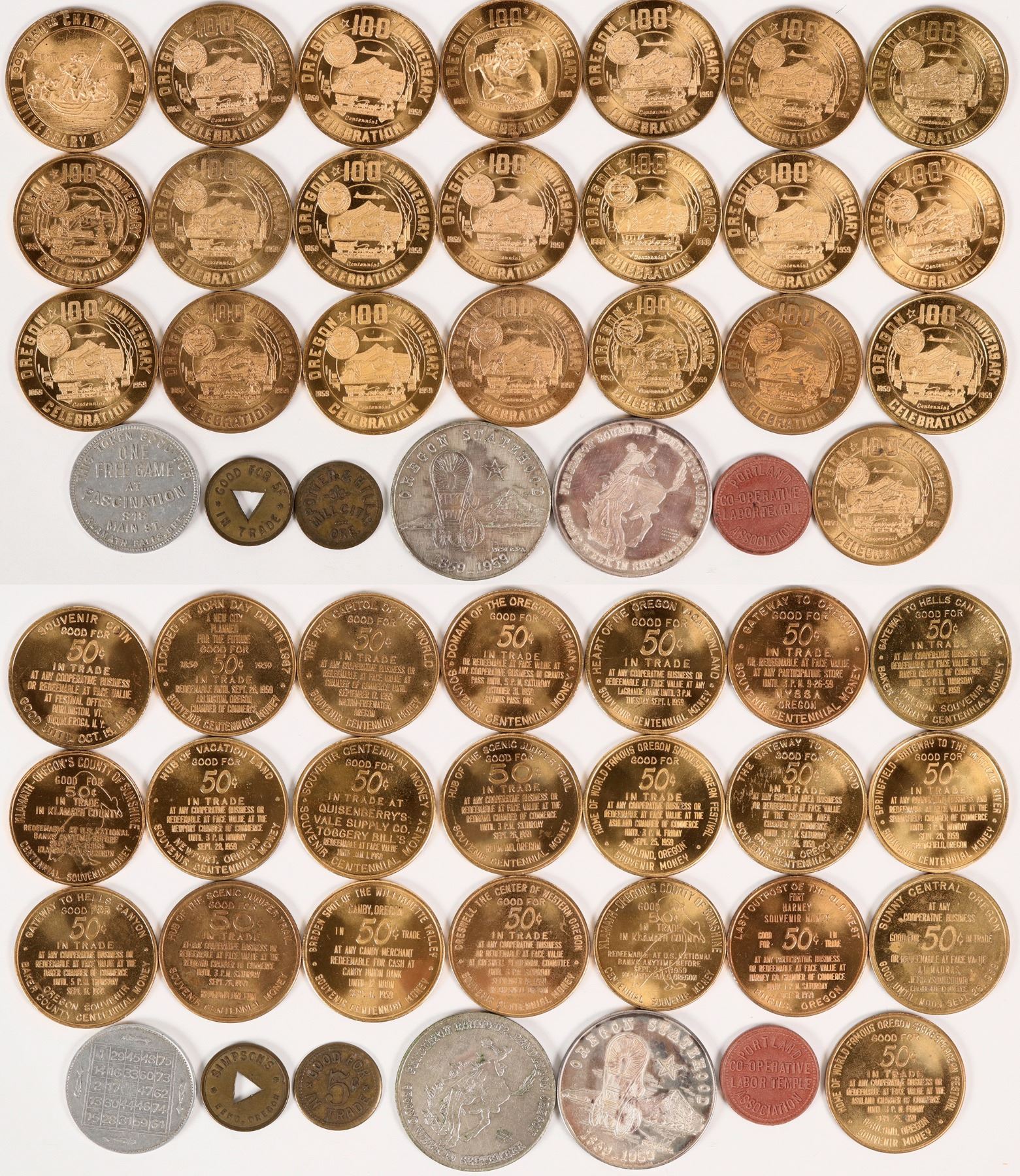 Oregon Token Collection (109953) - Holabird Western Americana Collections