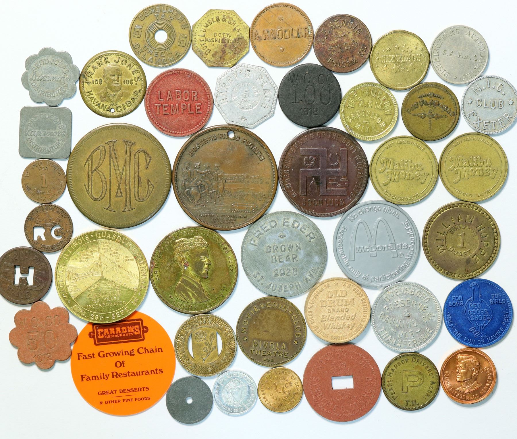 Miscellaneous Token Collection (112926) - Holabird Western Americana ...
