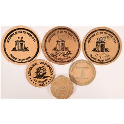 Washington early wooden nickels  (112299)