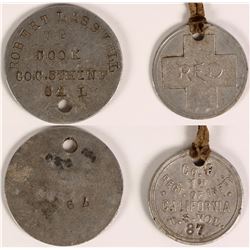World War I Dog Tags  (109952)
